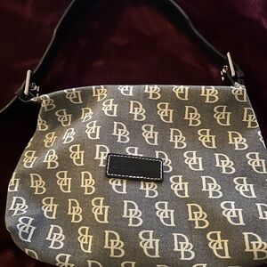 Dooney & Bourke Monogrammed Gray Shoulder Bag